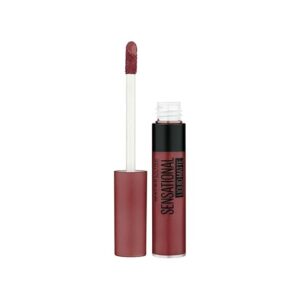 Maybelline New York Sensational Liquid Matte Lipstick, Non-sticky, Non-drying Lipstick, Hassle-Free & Precise Application, Long-lasting Liquid Matte Lipstick - Nude Nuance|7ml